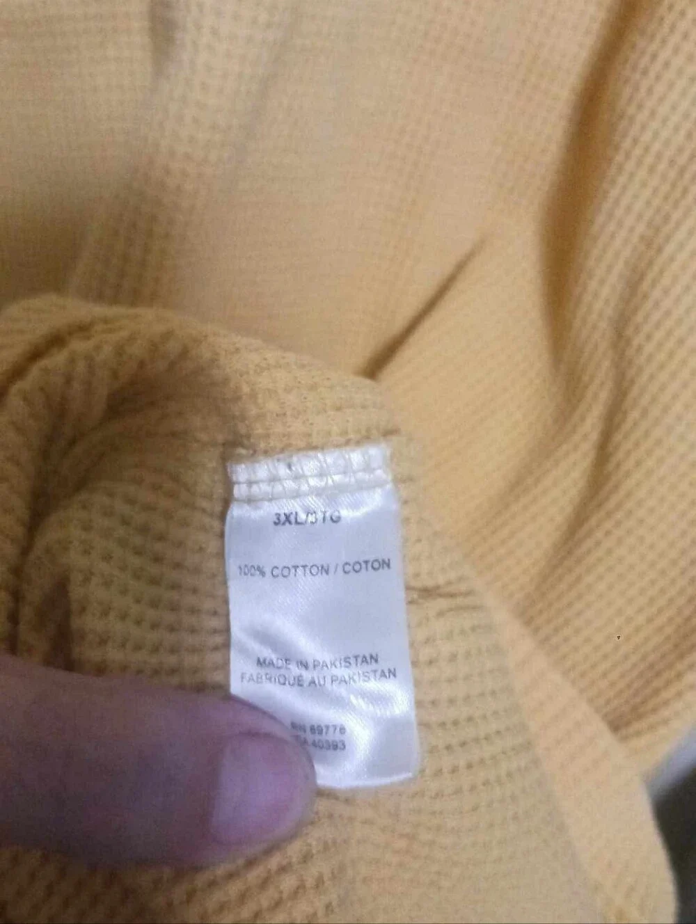 Champs Men's Mustard Yellow Crewneck Long Sleeve Waffle Knit Shirt 3xl A-34